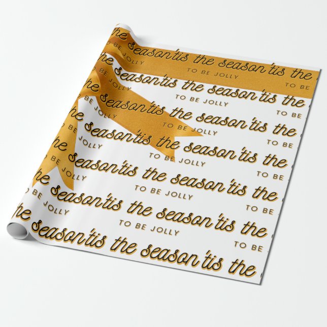 Papier Cadeau C'Est Le Papier D'Enveloppement Or De La Saison (Déroulé)