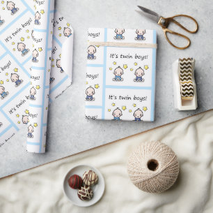 Papier Cadeau C'est l'emballage cadeau pour jumeaux garçons, emb