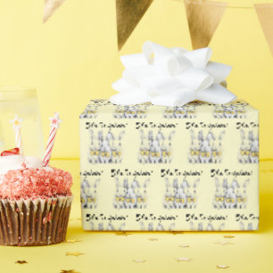 Papier Cadeau C'est Triplets ! Unisexe, Gros, Jaune, Triolet
