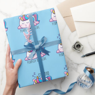 Papier Cadeau C'est trop de gens en dehors de Unicorn Introvert