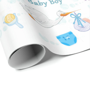 Papier Cadeau C'est un garçon - baby shower personnalisé