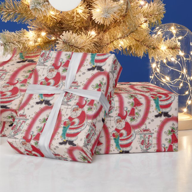 Papier Cadeau C'est un Noël rétro  (Vacances)