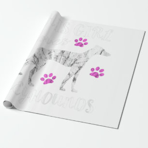 Papier Cadeau Cette Fille Aime Greyhounds Italien Greyhound Chig