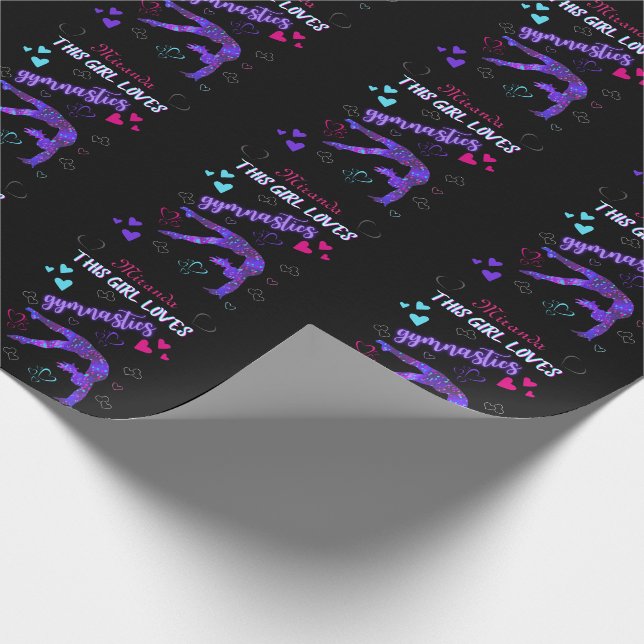 Papier Cadeau Cette Fille Aime La Gymnastique (Coin)