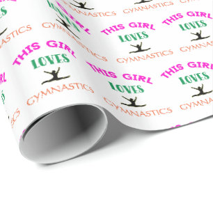 Papier Cadeau Cette Fille Aime La Gymnastique Citation Gymnaste