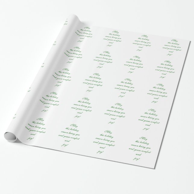 Papier Cadeau Chaleureux voeux Noël Message (Déroulé)