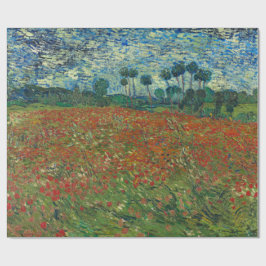 Papier Cadeau Champ de pavot par Vincent Van Gogh