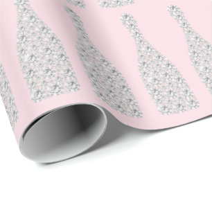 Papier Cadeau Champagne Swarovski Crystals Bouteilles Diamants R
