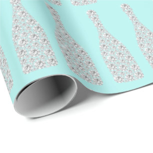 Papier Cadeau Champagne Swarovski Crystals Bouteilles en diamant