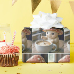 Papier Cadeau Champignons Munchkin Stirring Café du matin