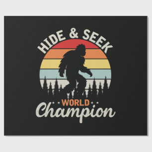 Papier Cadeau Champion du Monde de Cache-Cache de Bigfoot