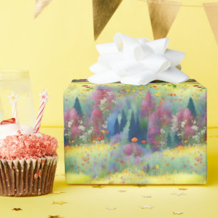 Papier Cadeau Champs De Fleurs sauvages De Printemps
