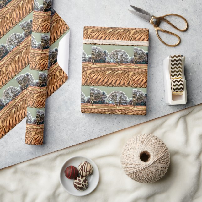 PAPIER CADEAU CHAMPS DE PRINTEMPS (Artisanat)