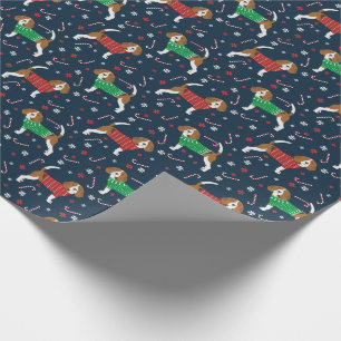 Papier Cadeau Chandail Beagle Chien de Noël