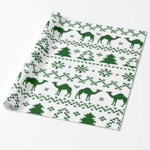 Papier Cadeau Chandail laid de Noël de chameau de journée en