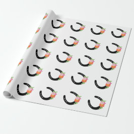Papier Cadeau Chandail Silhouette Fleurs Horse Memorial Sweet