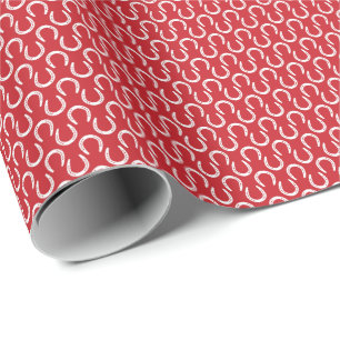 Papier Cadeau Chandails J'aime Chevaux Rouge Blanc intemporel su
