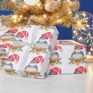 Papier Cadeau Chanter Blue Bird