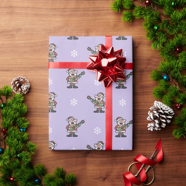 Papier Cadeau Chanter Père Noël (Cadeau de vacances)