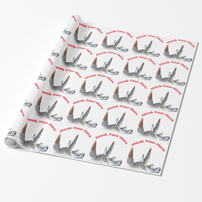 Papier Cadeau Chantez votre corne (Déroulé)