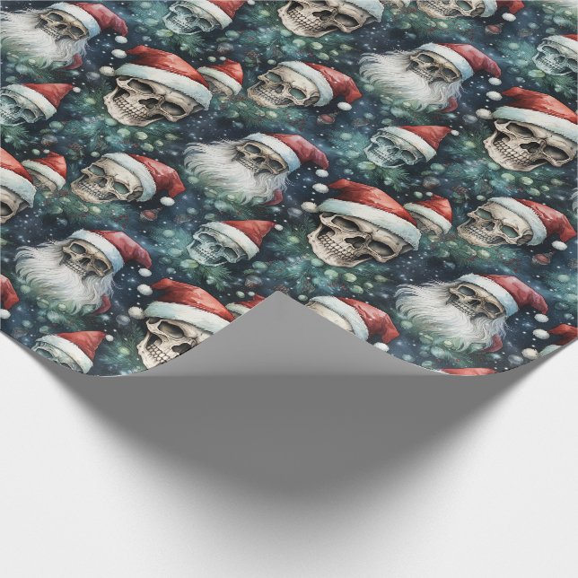Papier Cadeau Chapeaux de Père Noël gothique Vert et Rouge Alter (Coin)