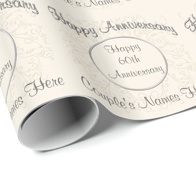 Papier Cadeau Chaque année Anniversaire Personnalisé Enveloppeme (Coin rond)