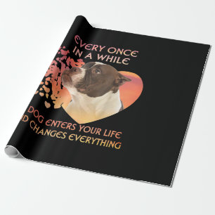 Papier Cadeau Chaque Fois Dans L'Atmosphère Pendant Que Le Chien