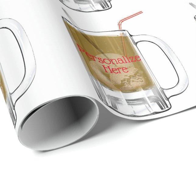 Papier Cadeau Char à bière racine (Coin rond)