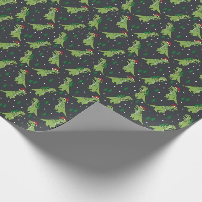 Papier Cadeau Charbon de Noël pour les dinosaures de Tree Rex (Coin)