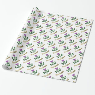 Papier Cadeau Chardon d'emblème écossais