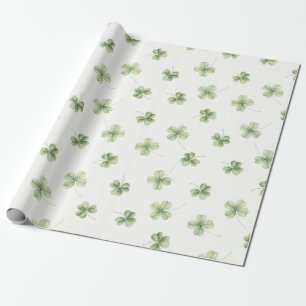 Papier Cadeau Charme Chanceux St Patricks Petit Trèfle Chanceux