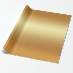 Papier Cadeau Charme d'or moderne élégant de cadeau d'or