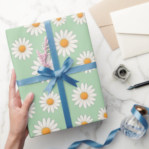 Papier Cadeau Charming Daisy Motif - Cadeau Floral
