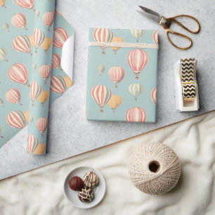 Papier Cadeau Charming Hot Air Balloids Enfants