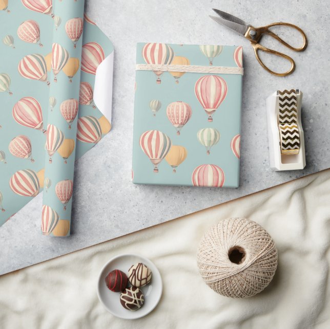 Papier Cadeau Charming Hot Air Balloids Enfants (Artisanat)