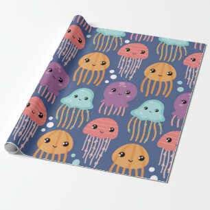 Papier Cadeau Charming Jellfish Parade