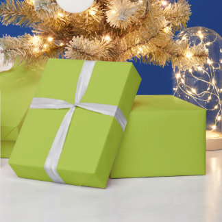 Papier Cadeau Chartreuse Lumineuse Jaune Vert Élégant Couleur So