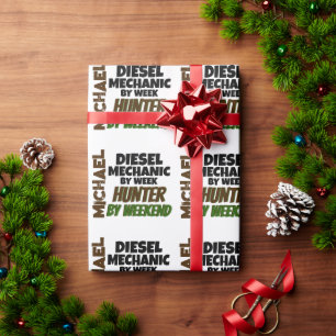 Papier Cadeau Chasse mécanique Diesel