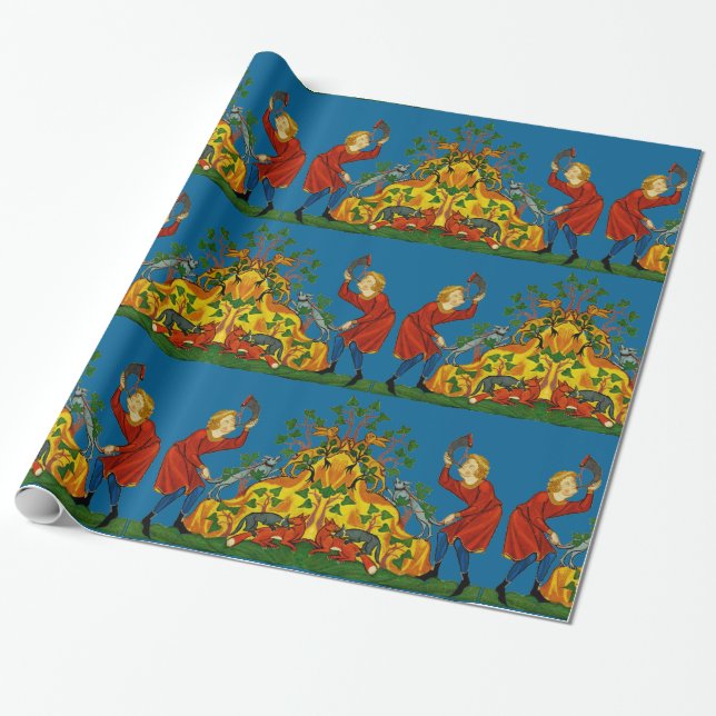 Papier Cadeau Chasse médiévale (Déroulé)