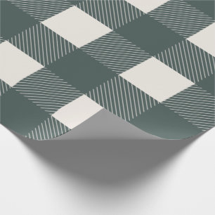 Papier Cadeau Chasseur de Buffalo Check Green Simple élégant t