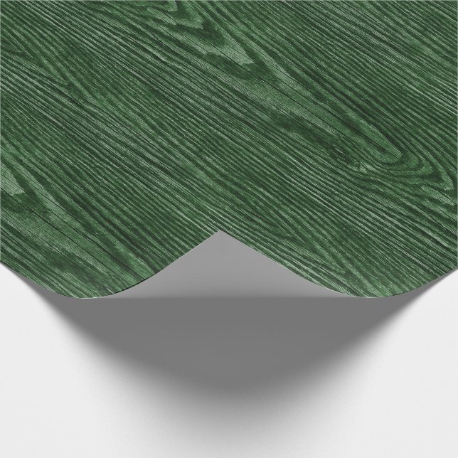 Papier Cadeau Chasseur patiné de texture de bois vert (Coin)