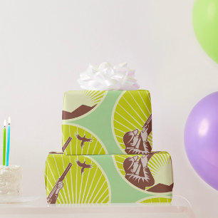 Papier Cadeau Chasseur Tirant Sur Une Oie