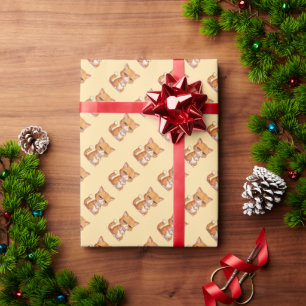 Papier Cadeau Chat avec café