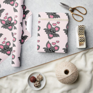 Papier Cadeau Chat-bébé rose