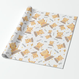 Papier Cadeau Chat - Cute Yoga Chat Pour Amoureux des chats, Yog