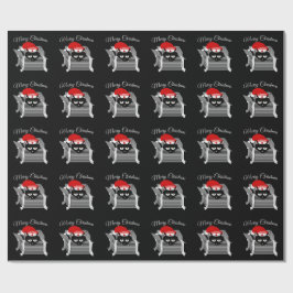 Papier Cadeau Chat dans une boîte Noël drôle