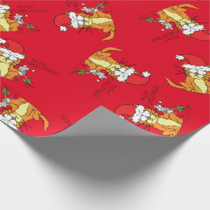 Papier Cadeau Chat Funny Noël Cartographie mignonne souris souri