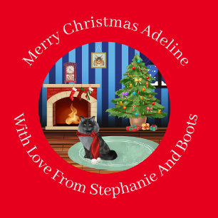 Papier Cadeau Chat Maine Coon Kitty Personnalisé