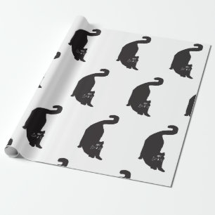 Papier Cadeau Chat noir Bizarre