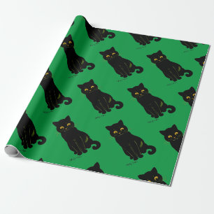 Papier Cadeau Chat noir, Louis Wain